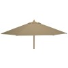 Nova Garden Furniture Dominica Taupe 3m Round Wooden Parasol