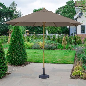 Nova Garden Furniture Dominica Taupe 3m Round Wooden Parasol Nova Garden Furniture Dominica Taupe 3m Round Wooden Parasol