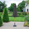 Nova Garden Furniture Dominica Grey 3m Round Wooden Parasol