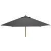 Nova Garden Furniture Dominica Grey 3m Round Wooden Parasol