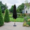 Nova Garden Furniture Dominica Black 3m x 2m Rectangular Wooden Parasol