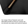 Nova Garden Furniture Dominica Black 3m x 2m Rectangular Wooden Parasol