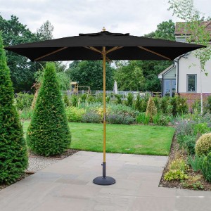 Nova Garden Furniture Dominica Black 3m x 2m Rectangular Wooden Parasol Nova Garden Furniture Dominica Black 3m x 2m Rectangular Wooden Parasol