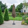 Nova Garden Furniture Dominica Taupe 3m x 2m Rectangular Wooden Parasol