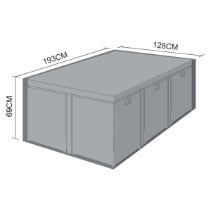 Nova Garden Furniture Black 6 Seat Rectangular Cube Set Cover Nova Garden Furniture Black 6 Seat Rectangular Cube Set Cover