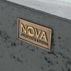 Nova Garden Furniture Gladstone Rectangular Dark Grey Gas Firepit Coffee Table with Wind Guard