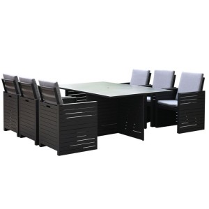 Nova Garden Furniture Adria Grey Frame Aluminium 6 Seat Cube Set Nova Garden Furniture Adria Grey Frame Aluminium 6 Seat Cube Set