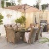 Nova Garden Furniture Carolina Willow Rattan 8 Seat Oval Dining Set