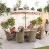 Nova Garden Furniture Leeanna Willow Rattan 8 Seat Oval Dining Set