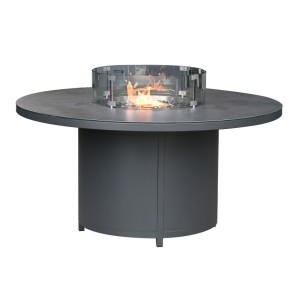 Nova Garden Furniture Grey Frame Aluminium 6 Seater Round Dining Table with Firepit Nova Garden Furniture Grey Frame Aluminium 6 Seater Round Dining Table with Firepit