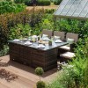 Nova Garden Furniture Celia Brown Rattan 6 Seat Rectangular Cube Set