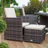 Nova Garden Furniture Celia Brown Rattan 6 Seat Rectangular Cube Set