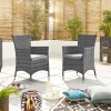 Nova Garden Furniture Amelia Grey Weave Dining Armchair Pair