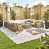 Nova Garden Furniture Luxor Willow Rattan 3 Seater Sofa Set