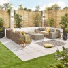 Nova Garden Furniture Luxor Willow Rattan 3 Seater Sofa Set