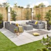 Nova Garden Furniture Luxor White Wash Rattan 3 Seater Sofa Set