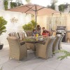 Nova Garden Furniture Thalia Willow Rattan 8 Seat Oval Dining Set