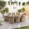 Nova Garden Furniture Thalia Willow Rattan 8 Seat Oval Dining Set