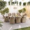 Nova Garden Furniture Thalia Willow Rattan 8 Seat Oval Dining Set