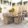 Nova Garden Furniture Thalia Willow Rattan 8 Seat Oval Dining Set