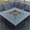 Nova Garden Furniture Milano Mercury Square Aluminium Fire Pit Table