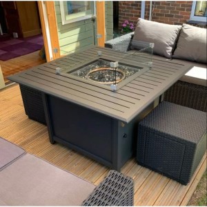 Nova Garden Furniture Milano Mercury Square Aluminium Fire Pit Table Nova Garden Furniture Milano Mercury Square Aluminium Fire Pit Table