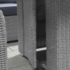 Nova Garden Furniture Harper White Wash Rattan Deluxe Corner Dining Set with Fire Pit Table