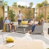 Nova Garden Furniture Thalia White Wash Rattan 2 Seater Sofa Set