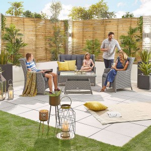 Nova Garden Furniture Thalia White Wash Rattan 2 Seater Sofa Set Nova Garden Furniture Thalia White Wash Rattan 2 Seater Sofa Set