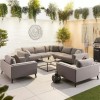 Nova Outdoor Fabric Infinity Aluminium Flanelle Corner Sofa Set with Lounge Chairs