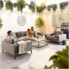 Nova Outdoor Fabric Infinity Aluminium Flanelle 3 Seat Sofa with Coffee Table & Armchairs