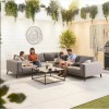 Nova Outdoor Fabric Infinity Aluminium Flanelle Corner Sofa Set with Coffee Table