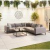 Nova Outdoor Fabric Infinity Aluminium Flanelle Corner Sofa Set with Coffee Table