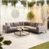 Nova Outdoor Fabric Infinity Aluminium Flanelle Corner Sofa Set with Coffee Table