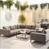 Nova Outdoor Fabric Infinity Aluminium Flanelle Corner Sofa Set with Coffee Table & Lounge Chair
