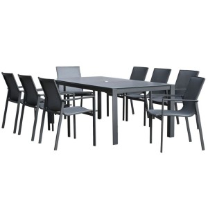 Nova Garden Furniture Milano Grey Frame 8 Seat Rectangular Dining Set Nova Garden Furniture Milano Grey Frame 8 Seat Rectangular Dining Set