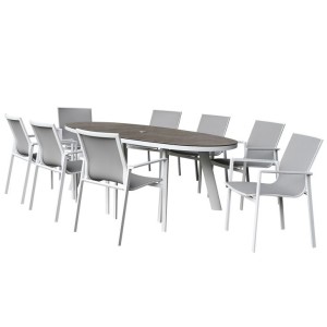 Nova Garden Furniture Milano White Frame 8 Seat Oval Dining Set Nova Garden Furniture Milano White Frame 8 Seat Oval Dining Set