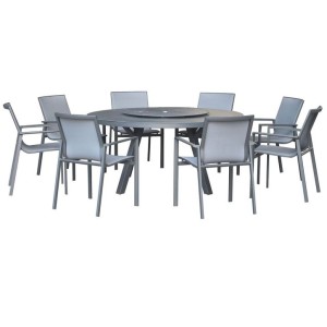 Nova Garden Furniture Milano Grey Frame 8 Seat Round Dining Set Nova Garden Furniture Milano Grey Frame 8 Seat Round Dining Set