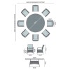 Nova Garden Furniture Olivia Grey Rattan 8 Seat Round Dining Set