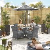 Nova Garden Furniture Olivia Grey Weave 4 Seat Round Dining Set