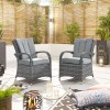 Nova Garden Furniture Olivia Grey Weave 4 Seat Round Dining Set