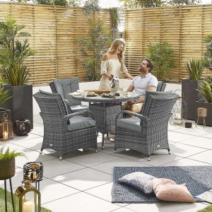 Nova Garden Furniture Olivia Grey Weave 4 Seat Round Dining Set Nova Garden Furniture Olivia Grey Weave 4 Seat Round Dining Set