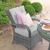 Nova Garden Furniture Olivia Grey Weave 6 Seat Round Dining Set