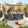 Nova Garden Furniture Olivia Grey Rattan 8 Seat Round Dining Set