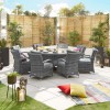 Nova Garden Furniture Olivia Grey Rattan 8 Seat Round Dining Set