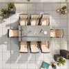 Nova Garden Furniture Olivia Brown Weave 8 Seat Rectangular Dining Set