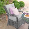 Nova Garden Furniture Olivia Grey Weave 6 Seat Oval Dining Set