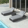 Nova Garden Furniture Rimini Grey Rattan Sun Lounger Set
