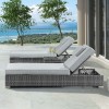 Nova Garden Furniture Rimini Grey Rattan Sun Lounger Set