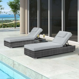 Nova Garden Furniture Rimini Grey Rattan Sun Lounger Set Nova Garden Furniture Rimini Grey Rattan Sun Lounger Set